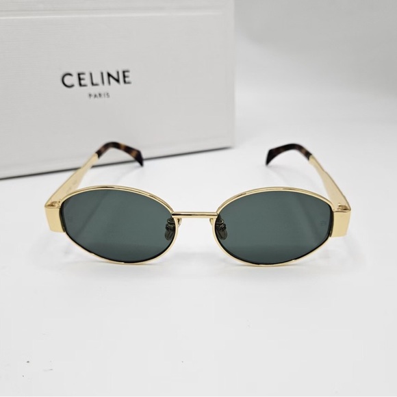 Celine Accessories - Celine black and gold contrast sunglasses high-end texture